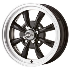 5.5"x15" JBW AC8 Black Machine Wheels Classic VW Beetle 4x130 Set of 4 