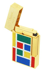 S.T. Dupont Line 2 Multi Colored Mosaic Lighter Casablanca C16122  New  Box