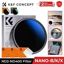 K&F Concept ND2-400 Variable Neutral Density ND Filter 37-95mm Lens NANO-B/K/X