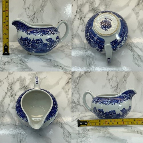 Vintage blue white woods ware - blue,