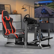 Marada New F1 Racing Sim Cockpit Stand with Red Seat Fit Logitech G29 G920 G923