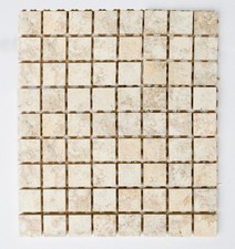 Square Tile Ceramic Marble effect Matt Mosaic Beige Brown Cream NAVARTI