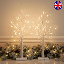 2 Pack LED Twig Birch Table Tree Light Up Branch Lights Desktop Dinner Lamp Warm