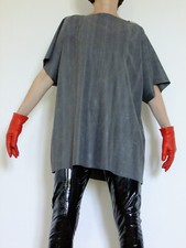 Rubber Tee Shirt Top Unisex Silicone Latex Mix Tshirt Roleplay Clothing Black