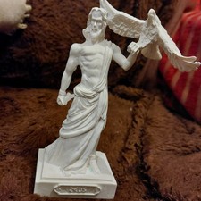 Alabaster Zeus Jupiter Greek Sculpture Statue Figurine Ornament Handmade