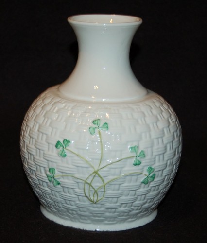 Belleek porcelain vase - porcelain,