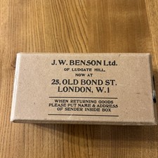 Vintage J. W. BENSON Cardboard POCKET WATCH Box LUDGATE HILL ⏱️