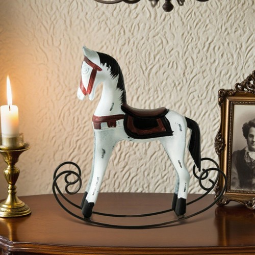 Wooden horse figurine rocking - wooden,