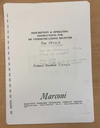 Marconi communications - hf,