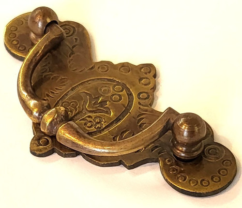 Brass engraved tulip - , plate