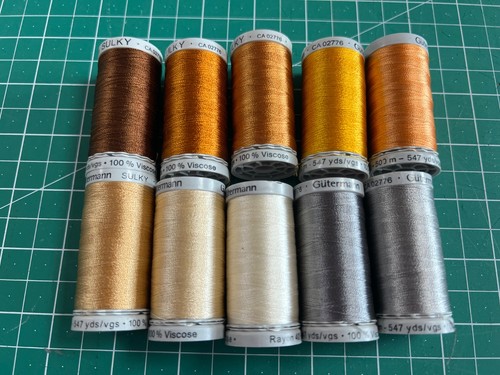 Ten 500m reels - reels, sulky