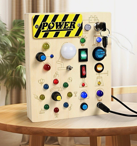 Wooden busy board - busy, sensory