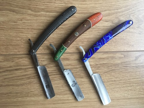 Set three straight razors - straight,