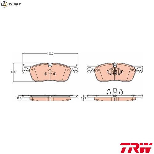 Brake pad set disc - brake,
