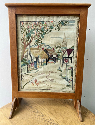 Wooden fire screen - fire,