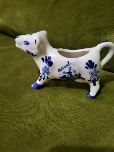 Delft cow creamer vintage - delft,