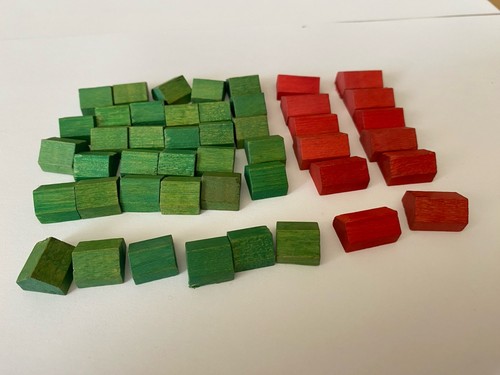 Vintage monopoly wooden houses - monopoly,