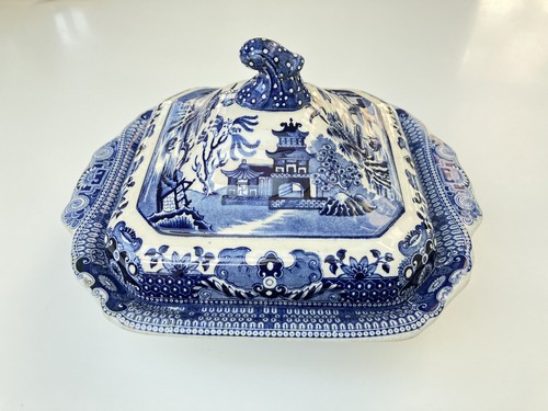 Burleigh ware willow pattern - burleigh,