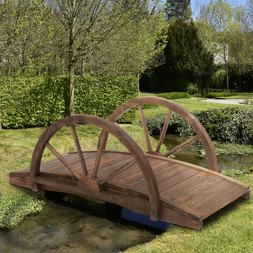 Wooden garden bridge - wooden,