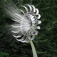 Magical Metal Windmill Wind Spinners Sculpture Catcher Outdoor Garden Steady