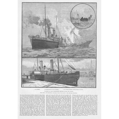 Collision mail steam boats - collision, of