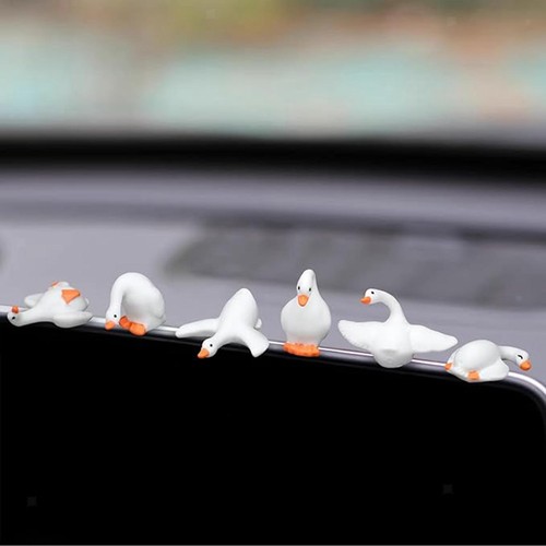 6pcs miniature goose figurines - 6pcs,