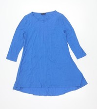 Marks and Spencer Women’s Blue Tunic Blouse UK 10 Viscose Stretch