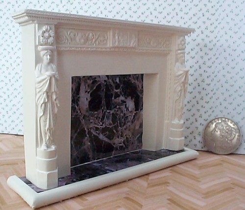 Dollhouse adams fireplace - dollhouse,