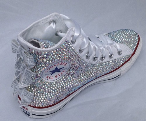 Custom bow converse rhinestone - custom,