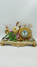 Vintage Large Dresden Lady Cherub Porcelain Clock