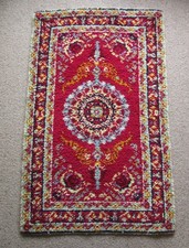 VINT. LATCH HOOK WOOL FIRE