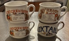 Vintage Recipe Soup Mugs Cups