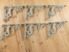 6 Cast Iron MERMAID Brackets