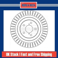 2x Brake Discs Vented For Subaru Impreza GG 2.5 GB270 AWD Borg & Beck Rear
