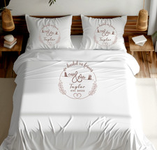 Double duvet cover gift, Wedding floral , personalised pillow ,bridal gift item