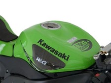 PAIR CARBON TANK PROTECTORS R&G FOR KAWASAKI ZX-6R 2009-2024