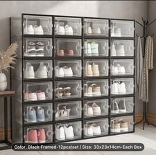 12X Clear Plastic Shoe Storage