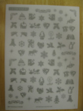 1 x Letraset CHRISTMAS IMAGES SILVER Transfer Sheet RDT Christmas 3 051082