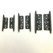 Finial Flush Door Hinges-Cupboard, Wardrobe,Cabinet,Louvre Doors-Bronzed Plated 