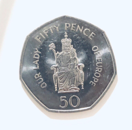2008 50p coin gibraltar lady - 50p,
