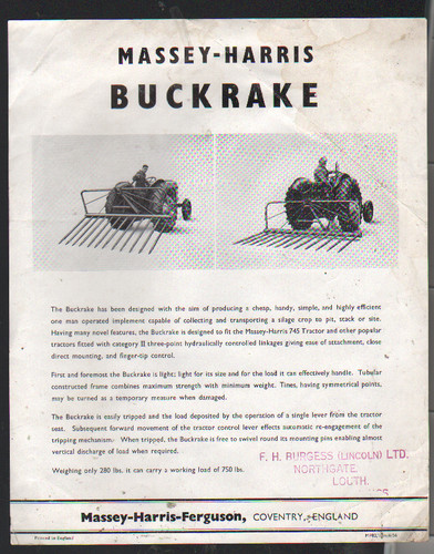 1956 massey harris tractor - massey-harris,