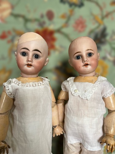 Antique porcelain head dolls - antique,