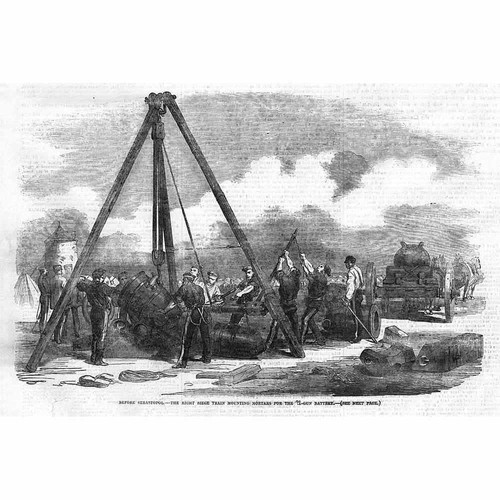 Crimean war loading mortars - loading,