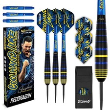 RED DRAGON Luke Humphries Coolhand 22g Brass Darts Set with Flights and Shafts