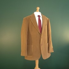 Magee Blazer Men's 44R Camel Cotton Single-Breasted Notch Lapel Sport Jacket