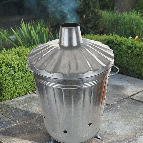 Garden rubbish fire galvanized - garden,