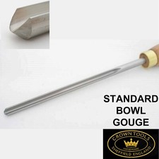 WOODTURNING BOWL GOUGE CROWN - 13MM 1/2' HSS STANDARD BOWL GOUGE QUALITY UK MADE