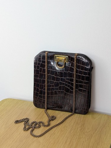 Vintage john lewis brown croc - john,