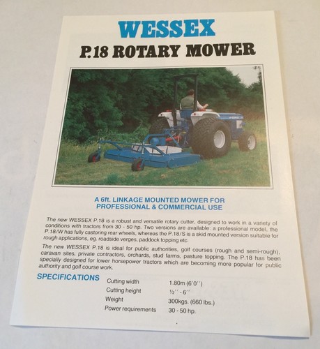 Wessex p18 rotary - p18, mower