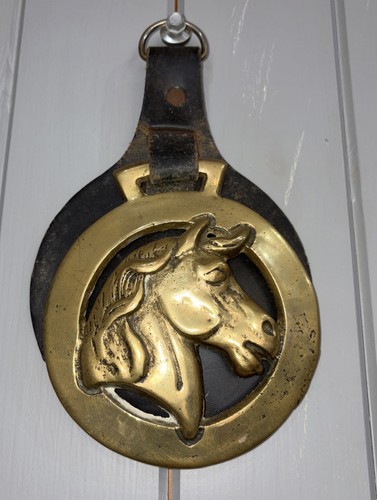 Vintage horse brass leather - vintage,